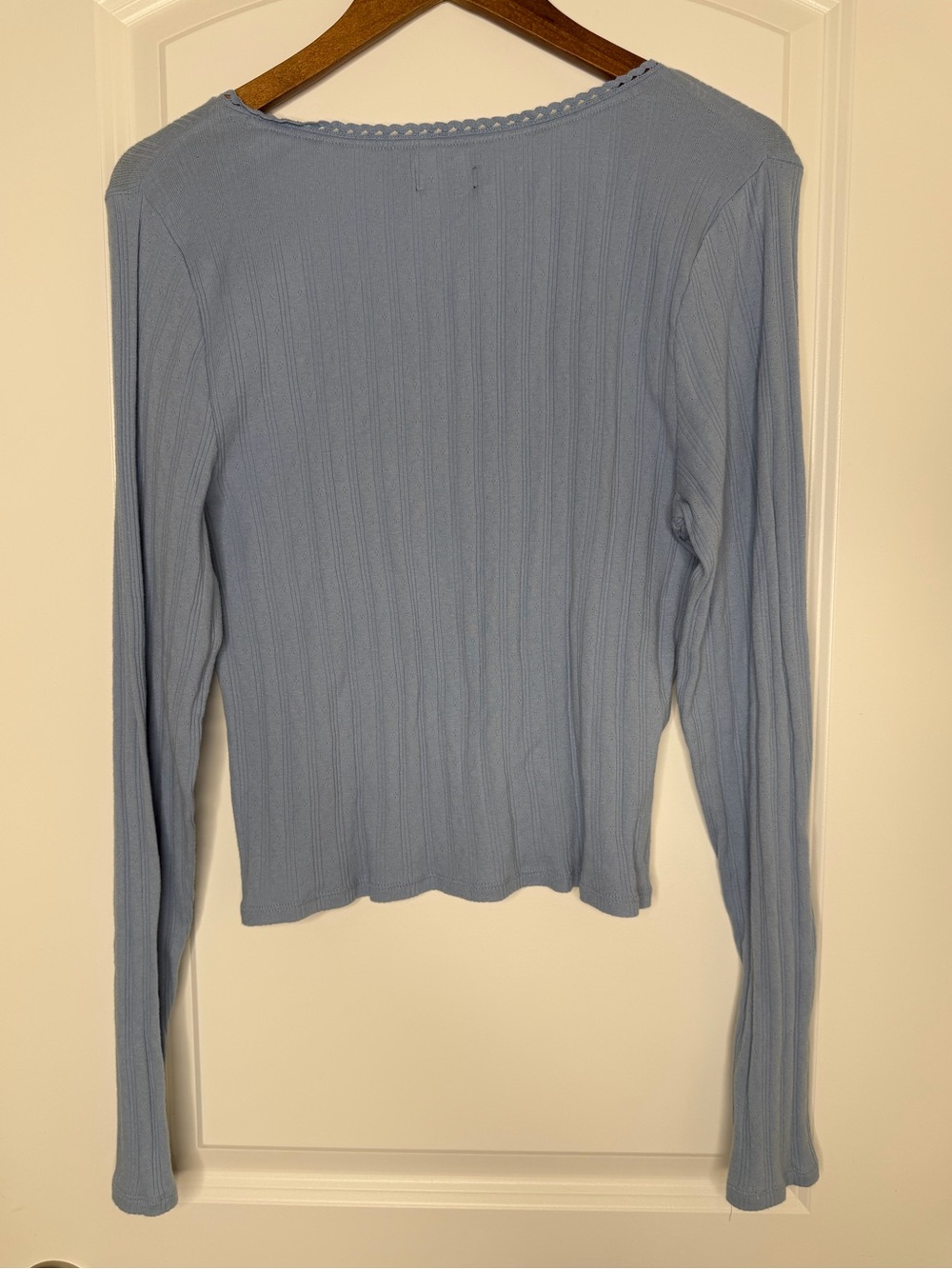 Light Blue Ribbed Button Cardigan‎ - Picture 5 of 13